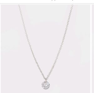 Never worn Sterling silver cubic zirconia pendant necklace